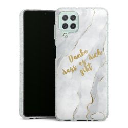 Silikon Glitter Case transparent-silber