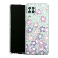 Silicone Glitter Case silver glitter