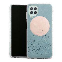 Silicone Glitter Case silver glitter