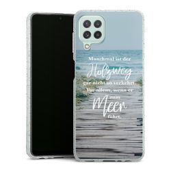 Silikon Glitter Case transparent-silber