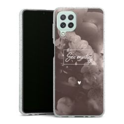 Silikon Glitter Case transparent-silber