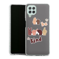 Silicone Glitter Case silver glitter