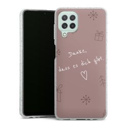 Silikon Glitter Case transparent-silber