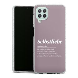 Silikon Glitter Case transparent-silber