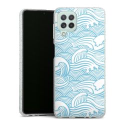 Silikon Glitter Case transparent-silber