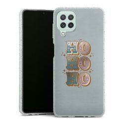 Silicone Glitter Case silver glitter