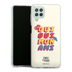 Silikon Glitter Case transparent-silber