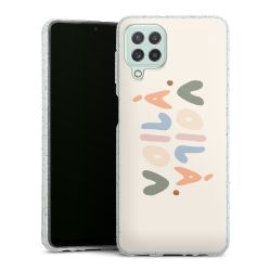 Silicone Glitter Case silver glitter