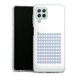 Silicone Glitter Case silver glitter