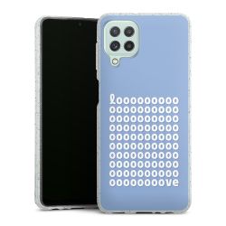 Silicone Glitter Case silver glitter