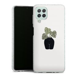 Silikon Glitter Case transparent-silber