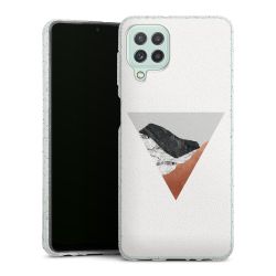 Silikon Glitter Case transparent-silber