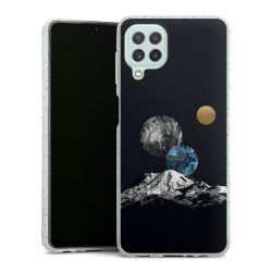 Silikon Glitter Case transparent-silber