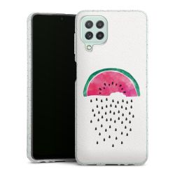 Silikon Glitter Case transparent-silber