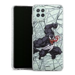 Silikon Glitter Case transparent-silber