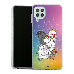 Silikon Glitter Case transparent-silber