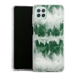 Silikon Glitter Case transparent-silber