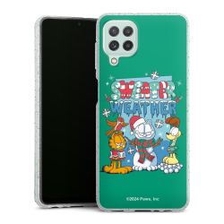 Silikon Glitter Case transparent-silber