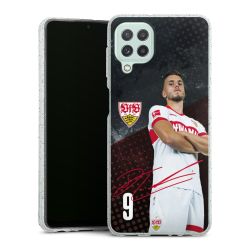 Silikon Glitter Case transparent-silber