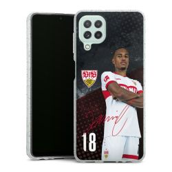 Silikon Glitter Case transparent-silber