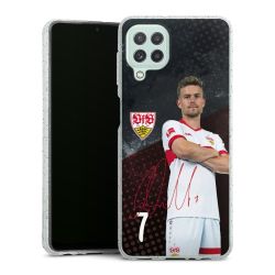 Silikon Glitter Case transparent-silber