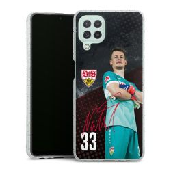 Silikon Glitter Case transparent-silber