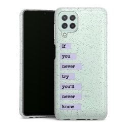 Silikon Glitter Case transparent-silber
