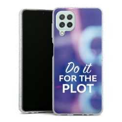 Silikon Glitter Case transparent-silber