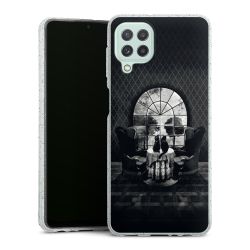 Silikon Glitter Case transparent-silber