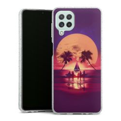 Silikon Glitter Case transparent-silber