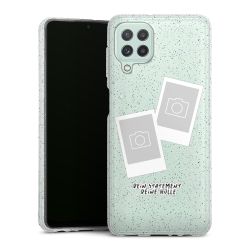 Silikon Glitter Case transparent-silber