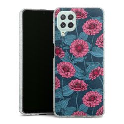 Silikon Glitter Case transparent-silber