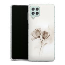 Silikon Glitter Case transparent-silber