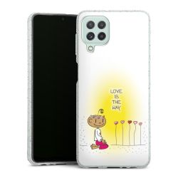 Silikon Glitter Case transparent-silber