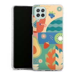 Silikon Glitter Case transparent-silber