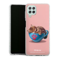 Silikon Glitter Case transparent-silber