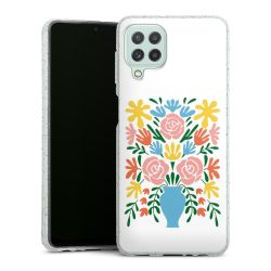 Silikon Glitter Case transparent-silber