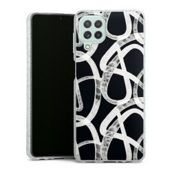 Silikon Glitter Case transparent-silber