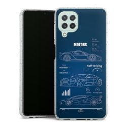 Silikon Glitter Case transparent-silber