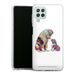 Silikon Glitter Case transparent-silber