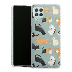 Silikon Glitter Case transparent-silber