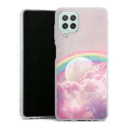 Silikon Glitter Case transparent-silber