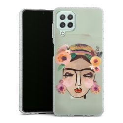 Silikon Glitter Case transparent-silber