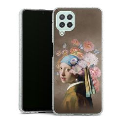 Silikon Glitter Case transparent-silber