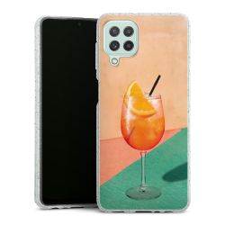 Silikon Glitter Case transparent-silber