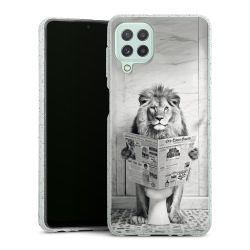 Silikon Glitter Case transparent-silber