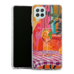 Silikon Glitter Case transparent-silber