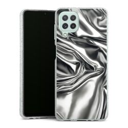 Silikon Glitter Case transparent-silber