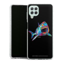 Silikon Glitter Case transparent-silber