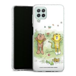 Silikon Glitter Case transparent-silber